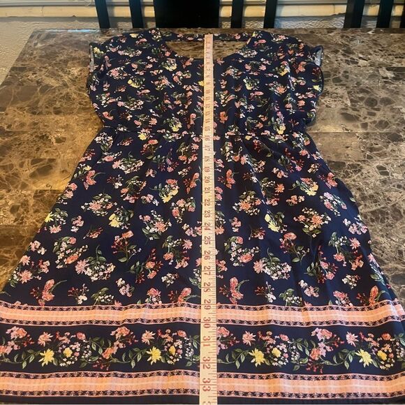 Pink Republic Dress Size Large Bar Back Double Scoopneck Skater - Picture 4 of 13